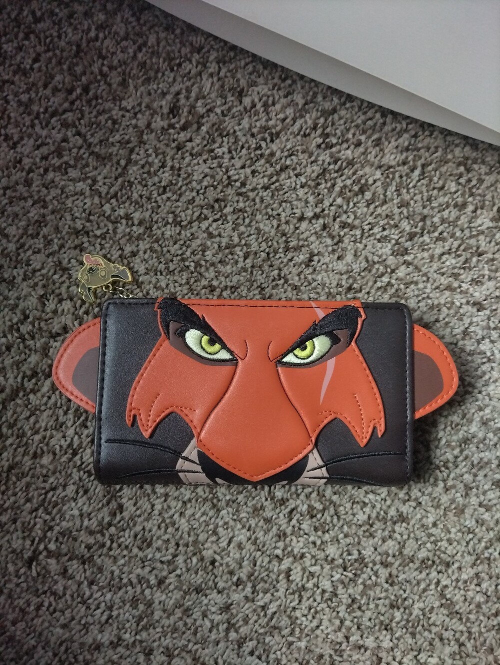 Loungefly The Lion King Scar Foldover Snap Wallet Clutch.